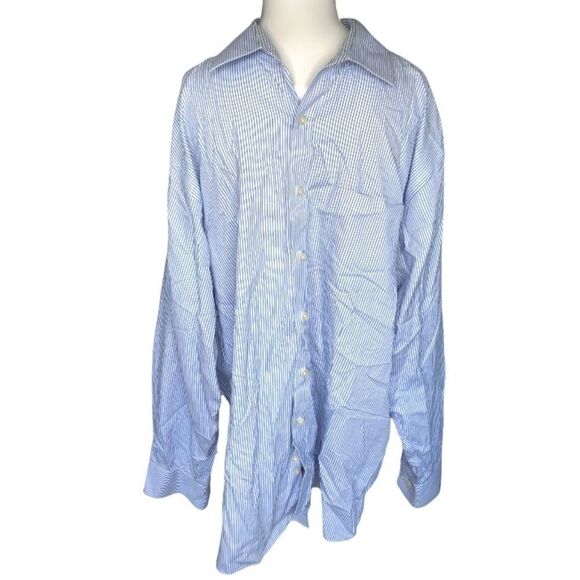 MICHAEL Michael Kors size 17.5 striped dress shirt - Picture 1 of 4
